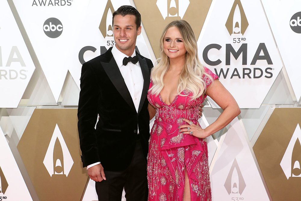  Brendan McLoughlin and Miranda Lambert attending the 53nd annual CMA Awards at Bridgestone Arena on November 2019. I Photo: Getty Images. 