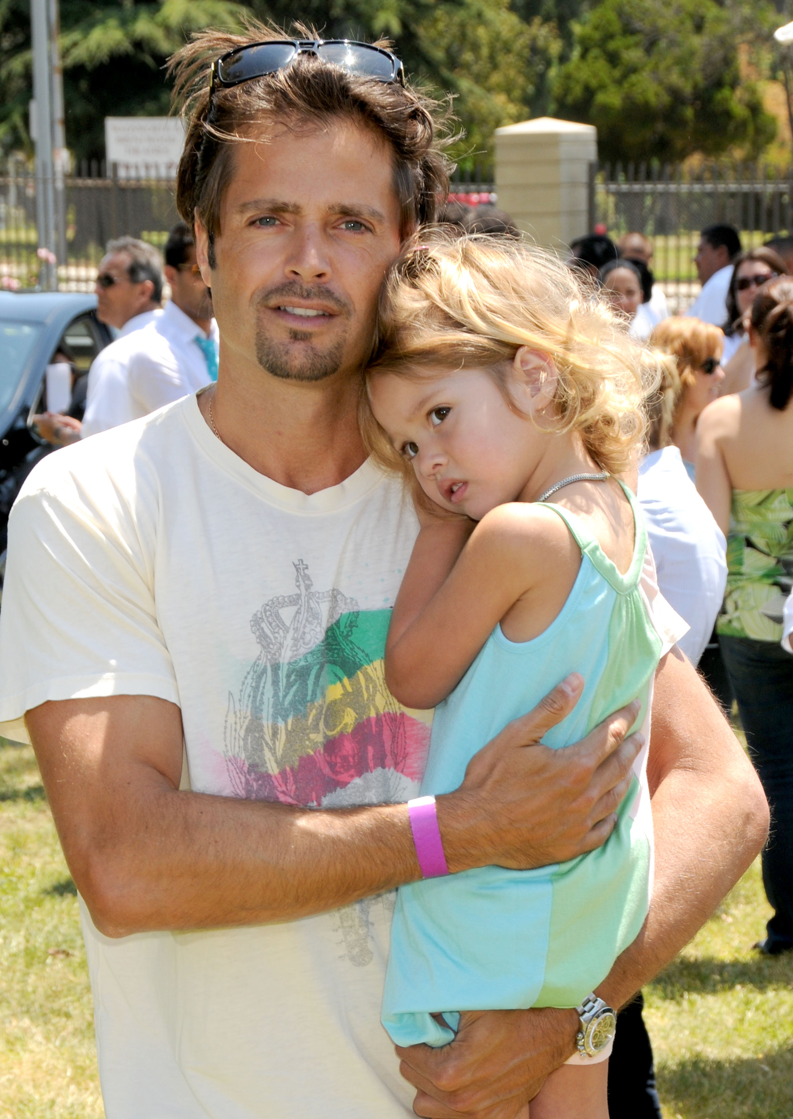 David and Heaven Rain Charvet attend the 20th Anniversary "A Time For Heroes" Celebrity Carnival on June 7, 2009, in Westwood, California. | Source: Getty Images