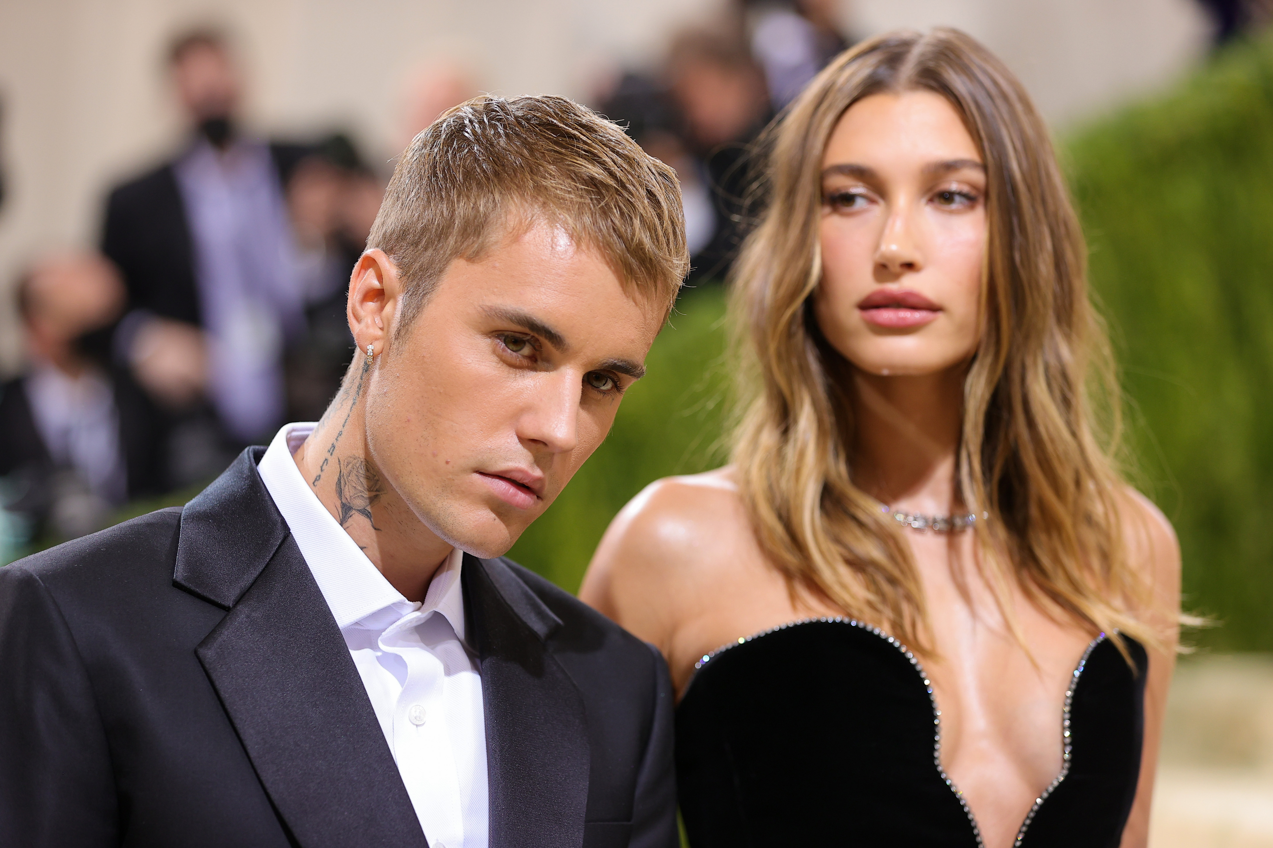 Justin Bieber and Hailey Bieber attend The Met Gala Celebrating In America: A Lexicon Of Fashion at Metropolitan Museum of Art in New York City, on September 13, 2021. | Source: Getty Images