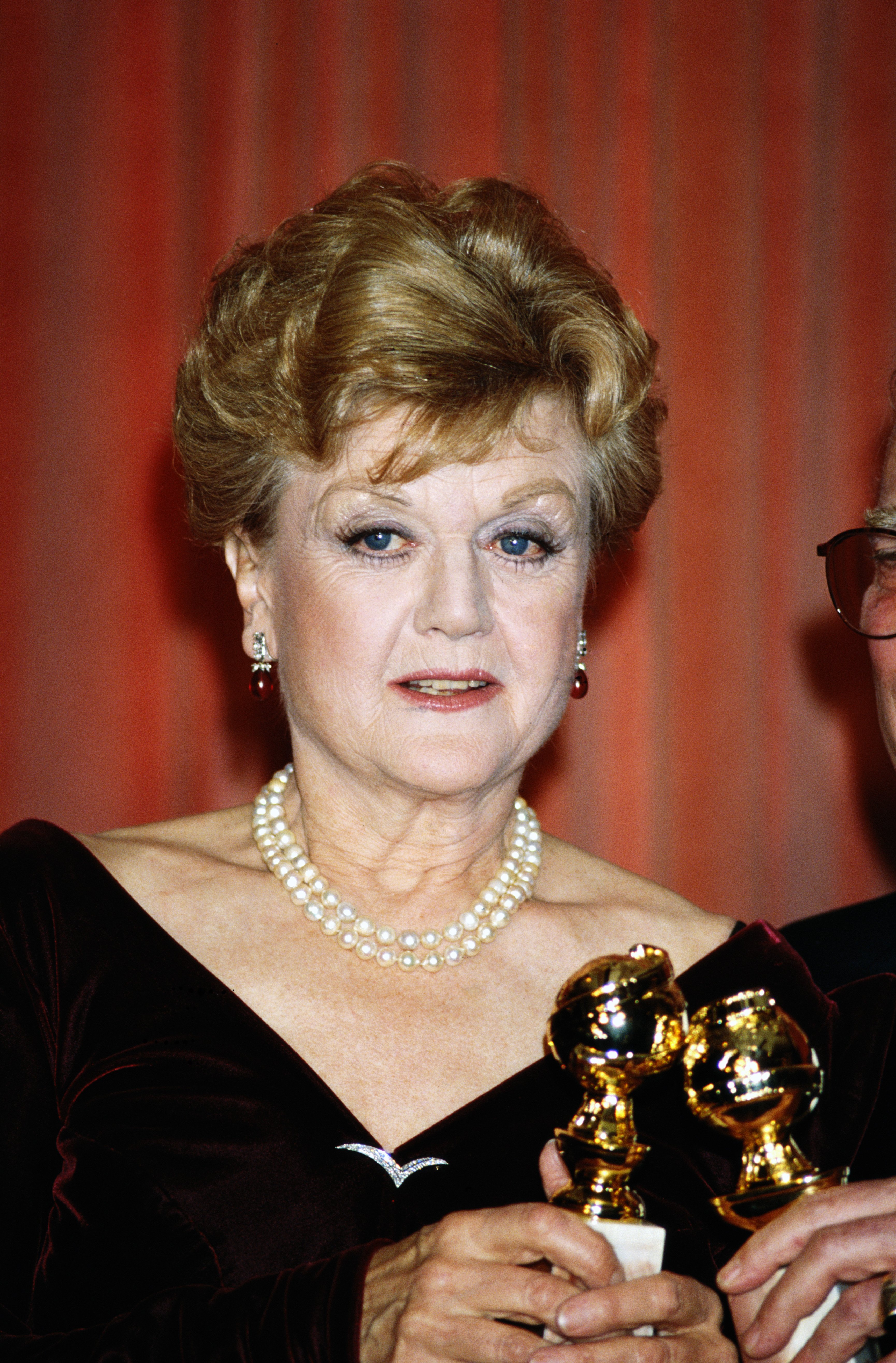 Angela Lansbury after winning a Golden Globe award for best performance in 