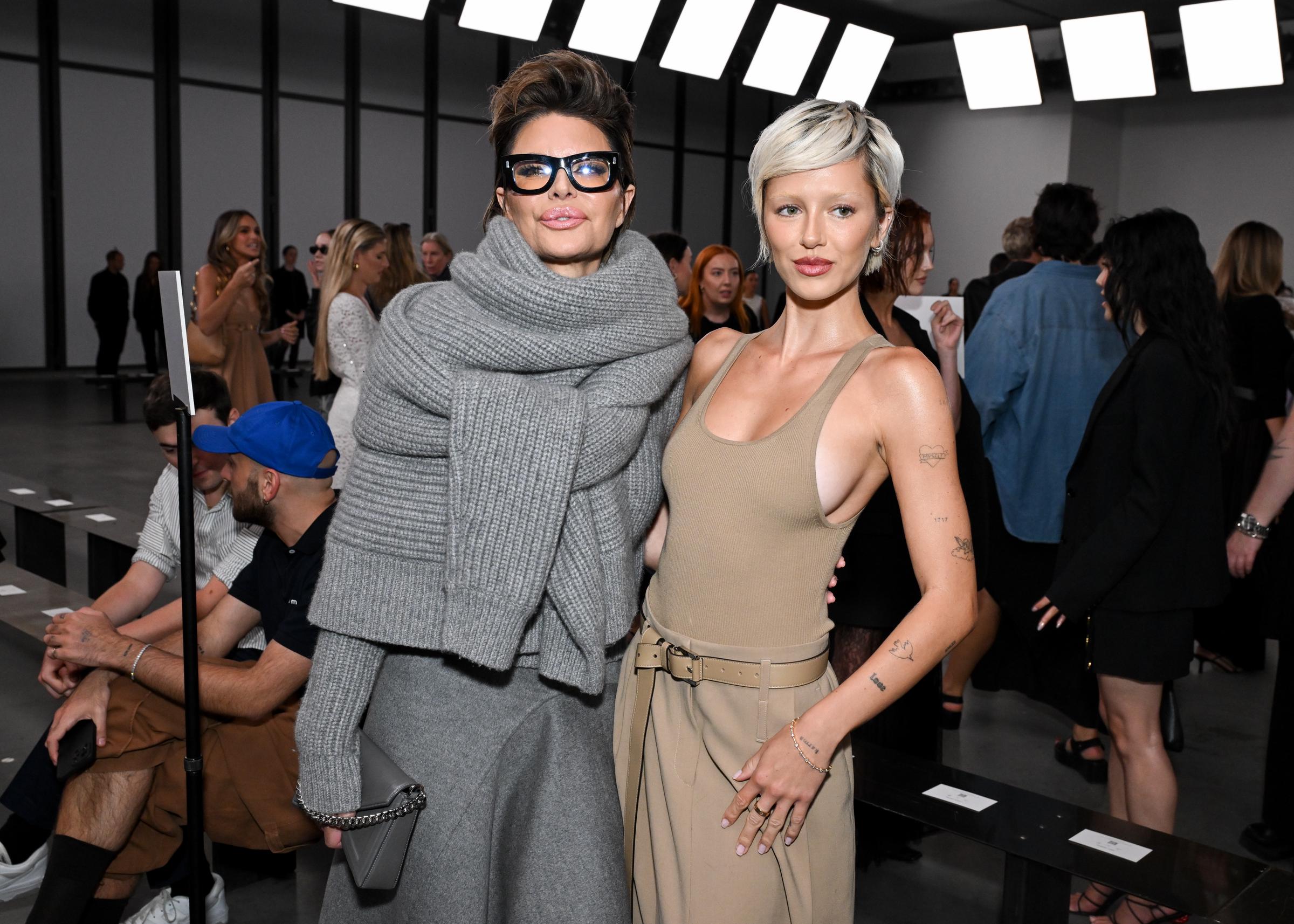 Lisa Rinna and Delilah Belle Hamlin at Michael Kors RTW Spring 2025 held at The Shed in New York on September 10. | Source: Getty Images