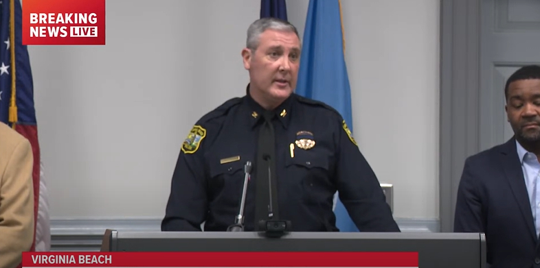 Virginia Beach Police Chief Paul Neudigate addressing the public during a press conference. | Source: YouTube/13News Now