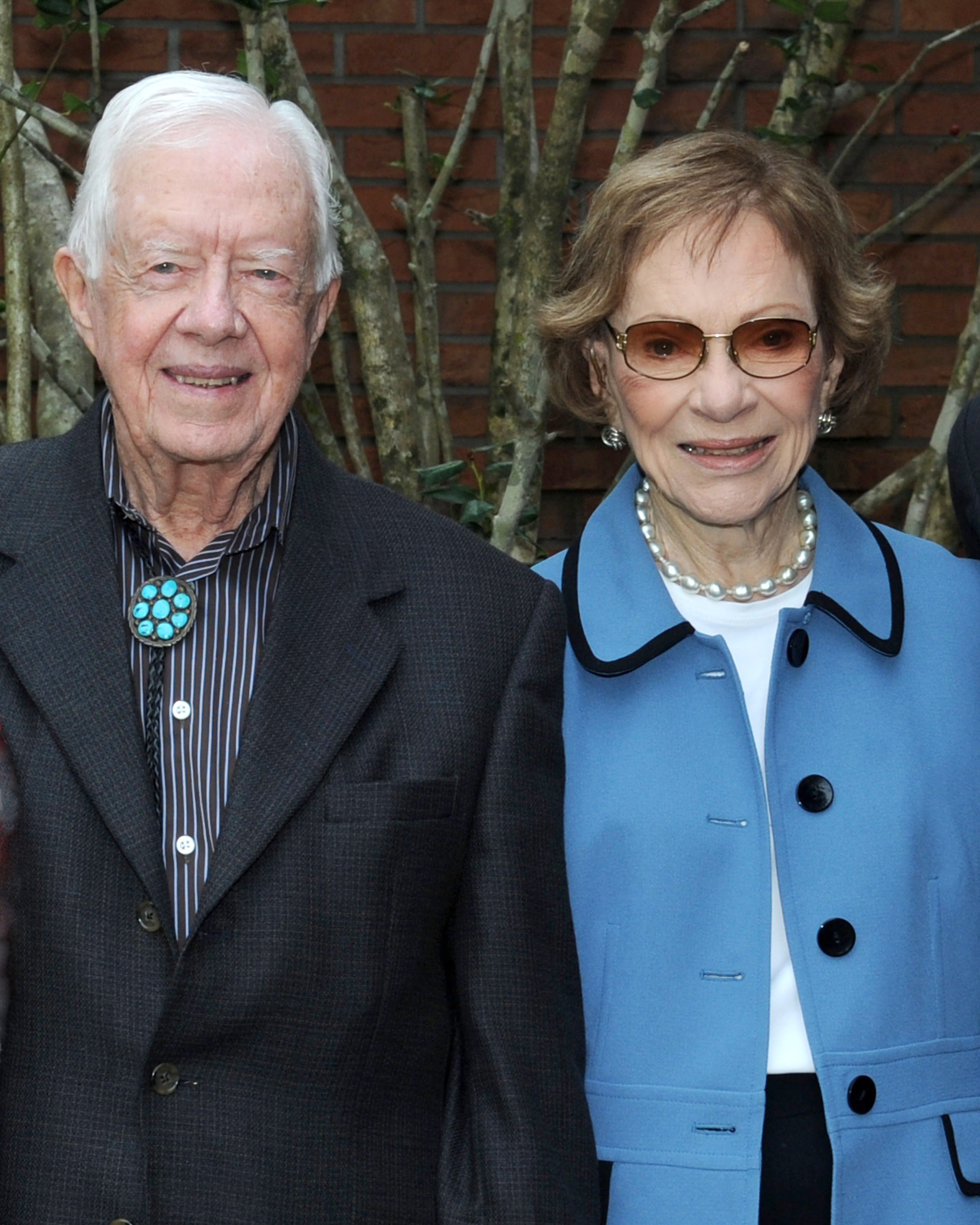 Former President Jimmy Carter and Rosalynn Carter attend church on Easter Sunday at Maranatha Baptist Church on April 20, 2014 in Plains, Georgia ┃Source: Getty Images