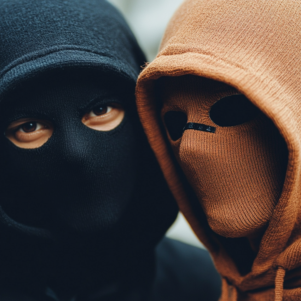 Thieves wearing masks | Source: Midjourney