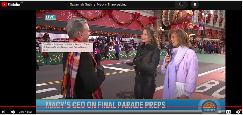 Jeff Gennette, Savannah Guthrie, and Hoda Kotb on a video dated November 23, 2023 | Source: Youtube.com/@TODAY