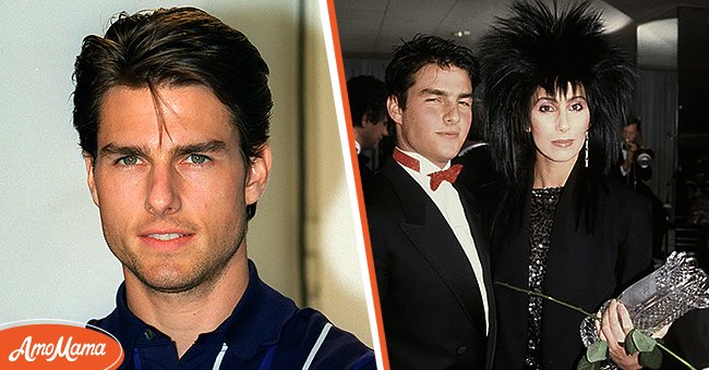 Picture of "Mission: Impossible" actor Tom Cruise [left]. Singer Cher and Actor Tom Cruise [right] | Source: Getty Images