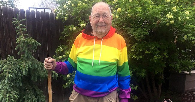 Kenneth Felts smiles with a rainbow pride hoodie. | Source: facebook.com/kenneth.felts.50