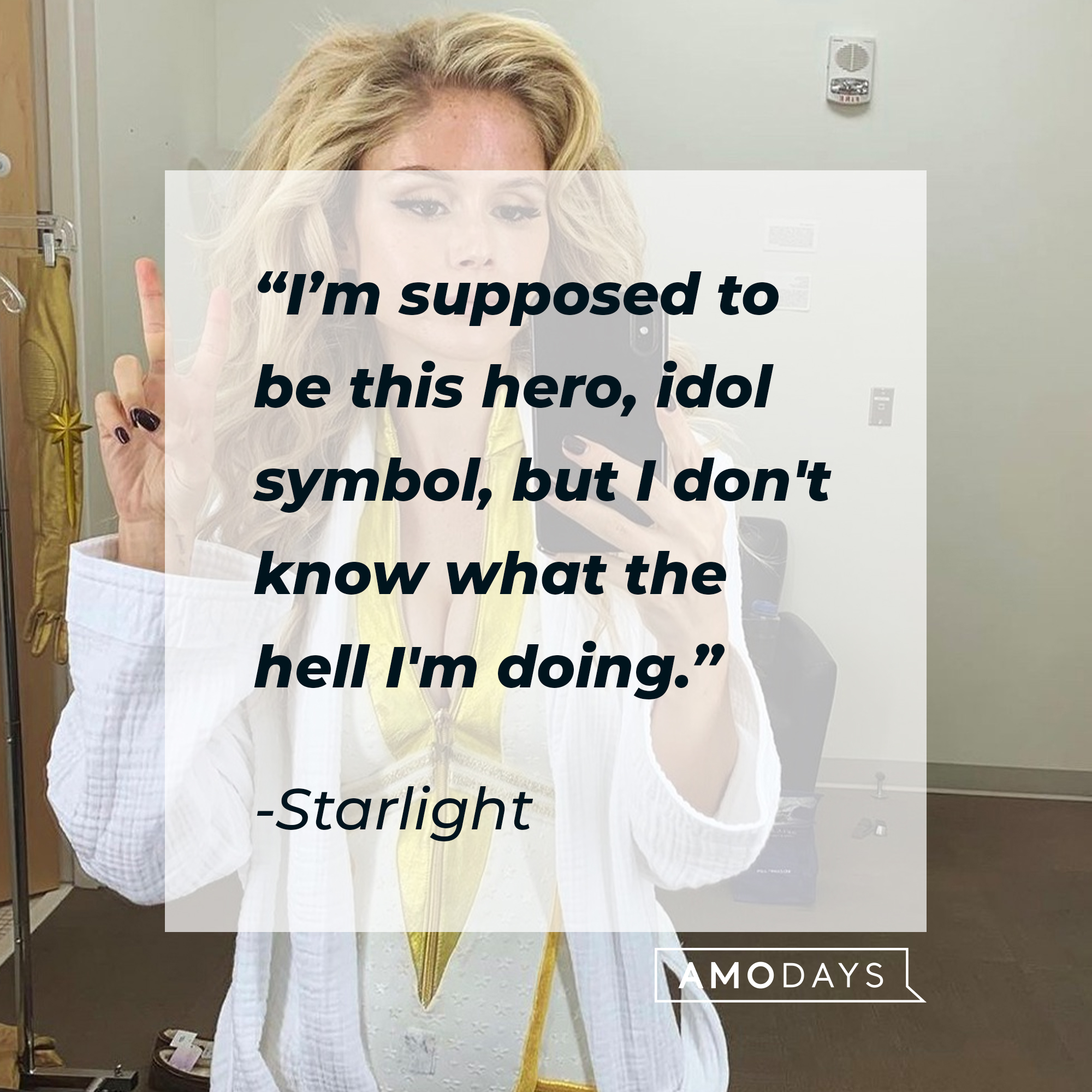 Starlight, with  her quote: “I’m supposed to be this hero, idol symbol, but I don't know what the hell I'm doing.” | Source: facebook.com/TheBoysTV
