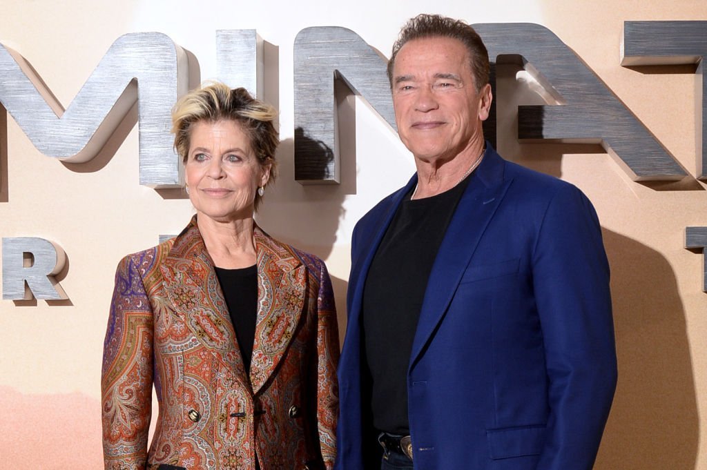 Linda Hamilton and Arnold Schwarzenegger attend the "Terminator: Dark Fate" photocall in London, England. | Photo: Getty Images