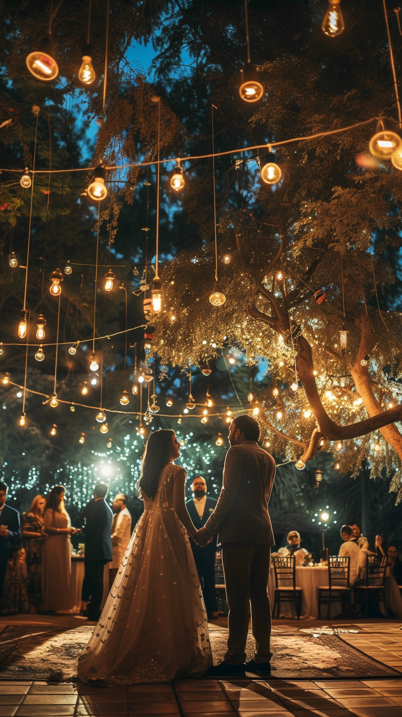 People at a wedding reception | Source: Midjourney