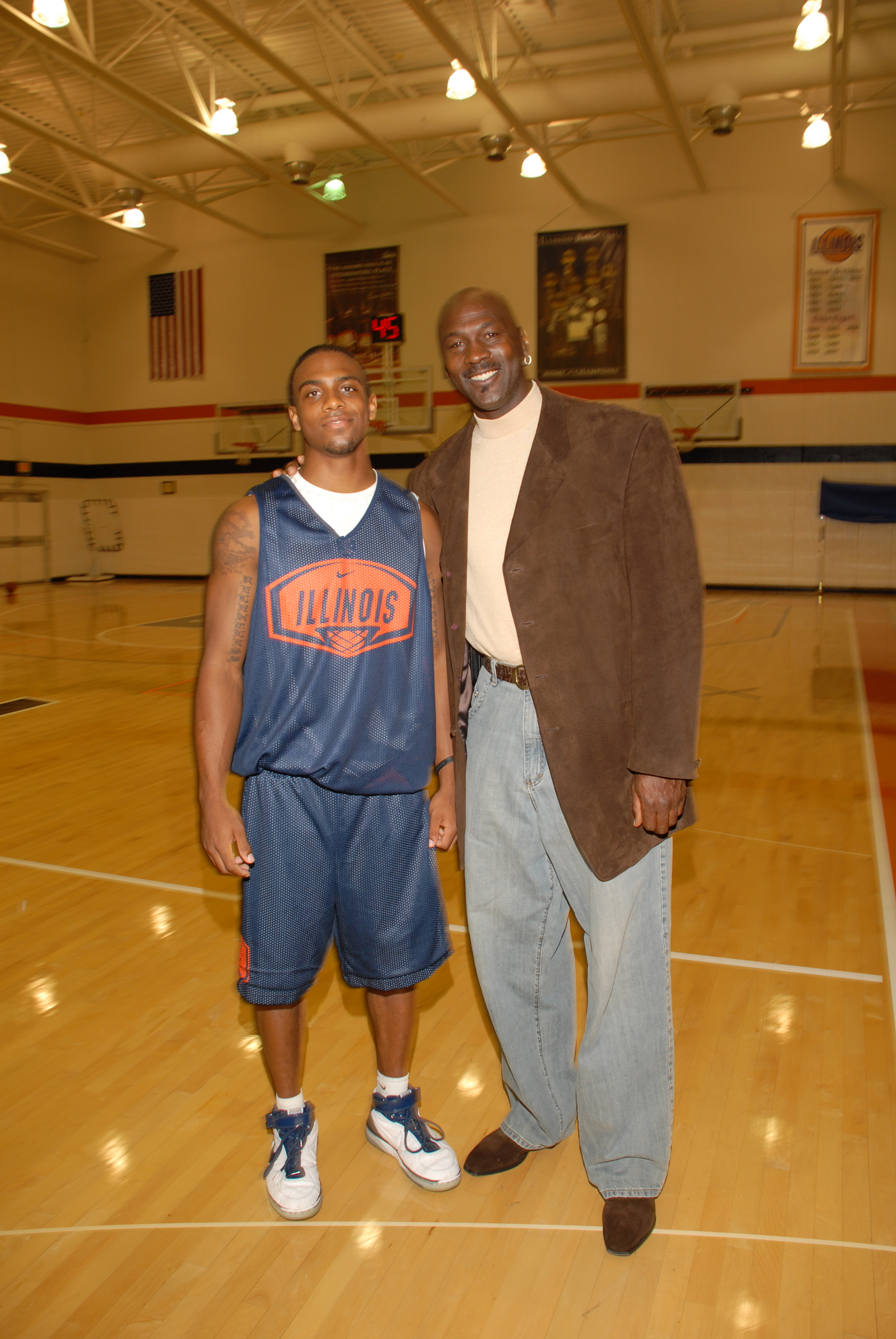 Jeffrey and Michael Jordan on the set of the "Today" show on October 15, 2007 | Source: Getty Images