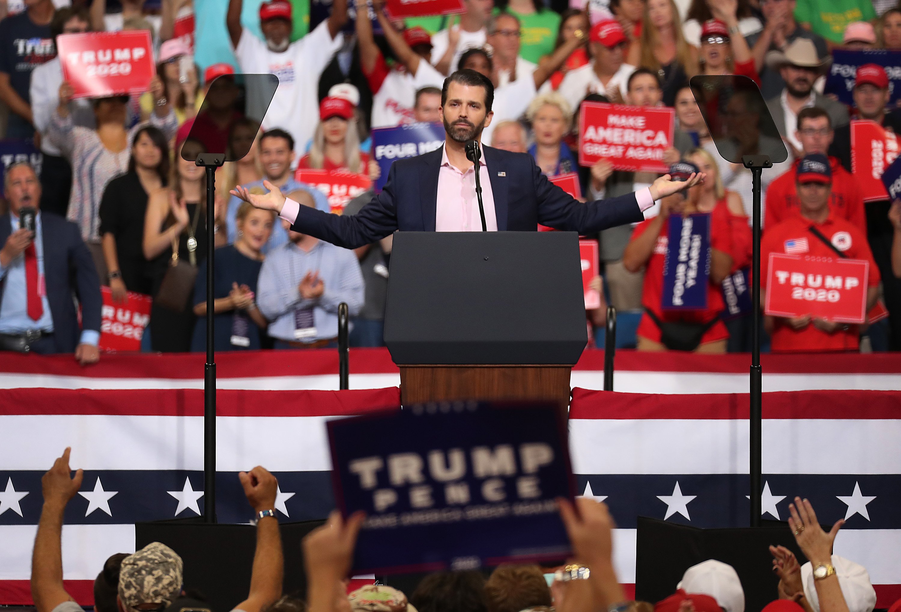 Donald Trump Jr. at the  Amway Center in Orlando, Florida | Photo: Getty Images