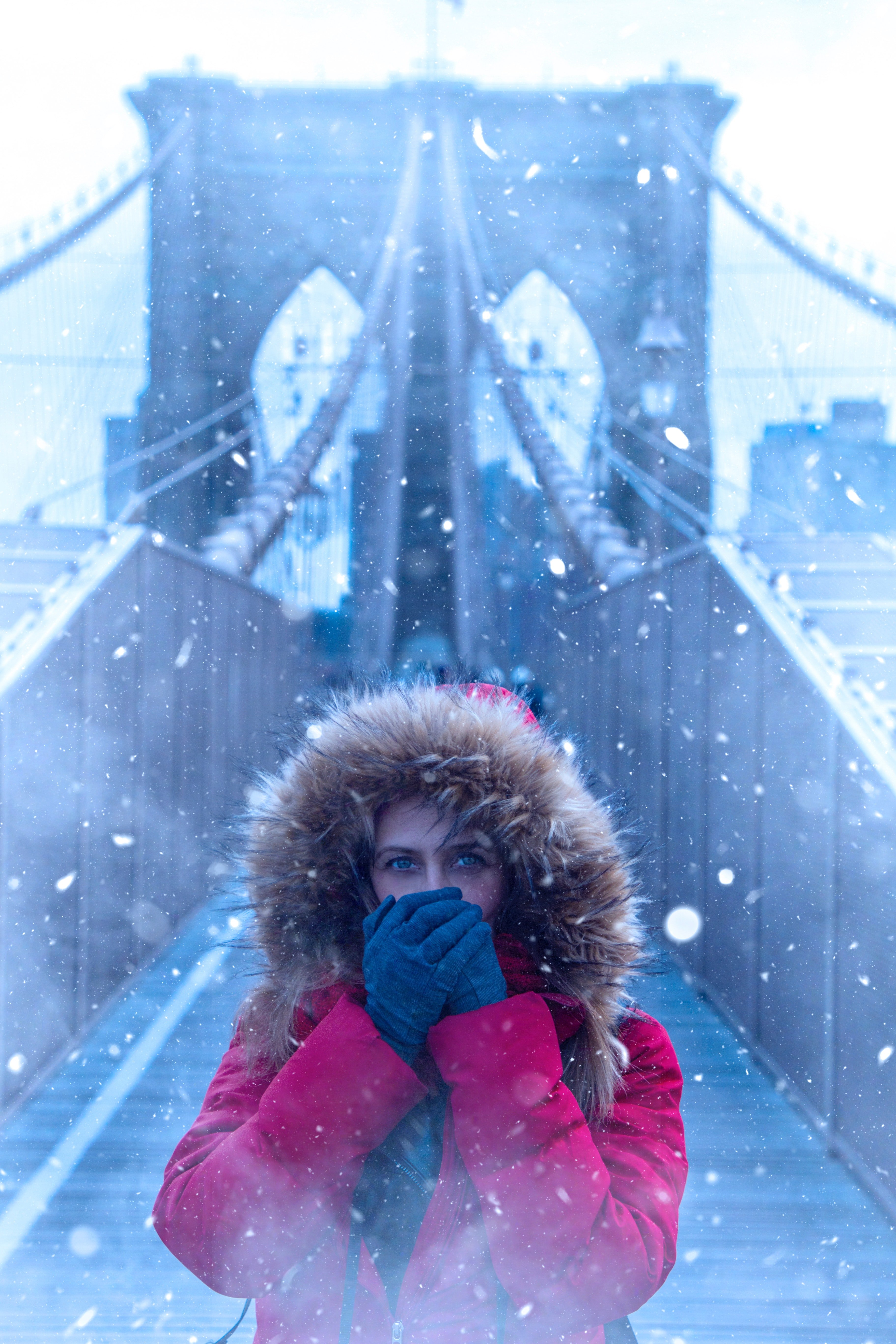 Snowfall On Brooklyn Bridge | Source: Andre Furtado/Pexels
