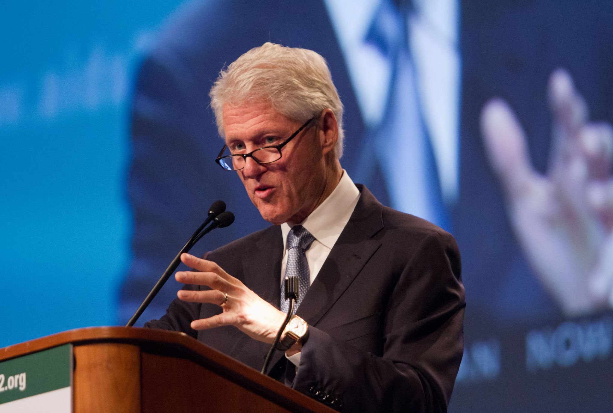 Bill Clinton dando un discurso en 2012. │Foto: Getty Images