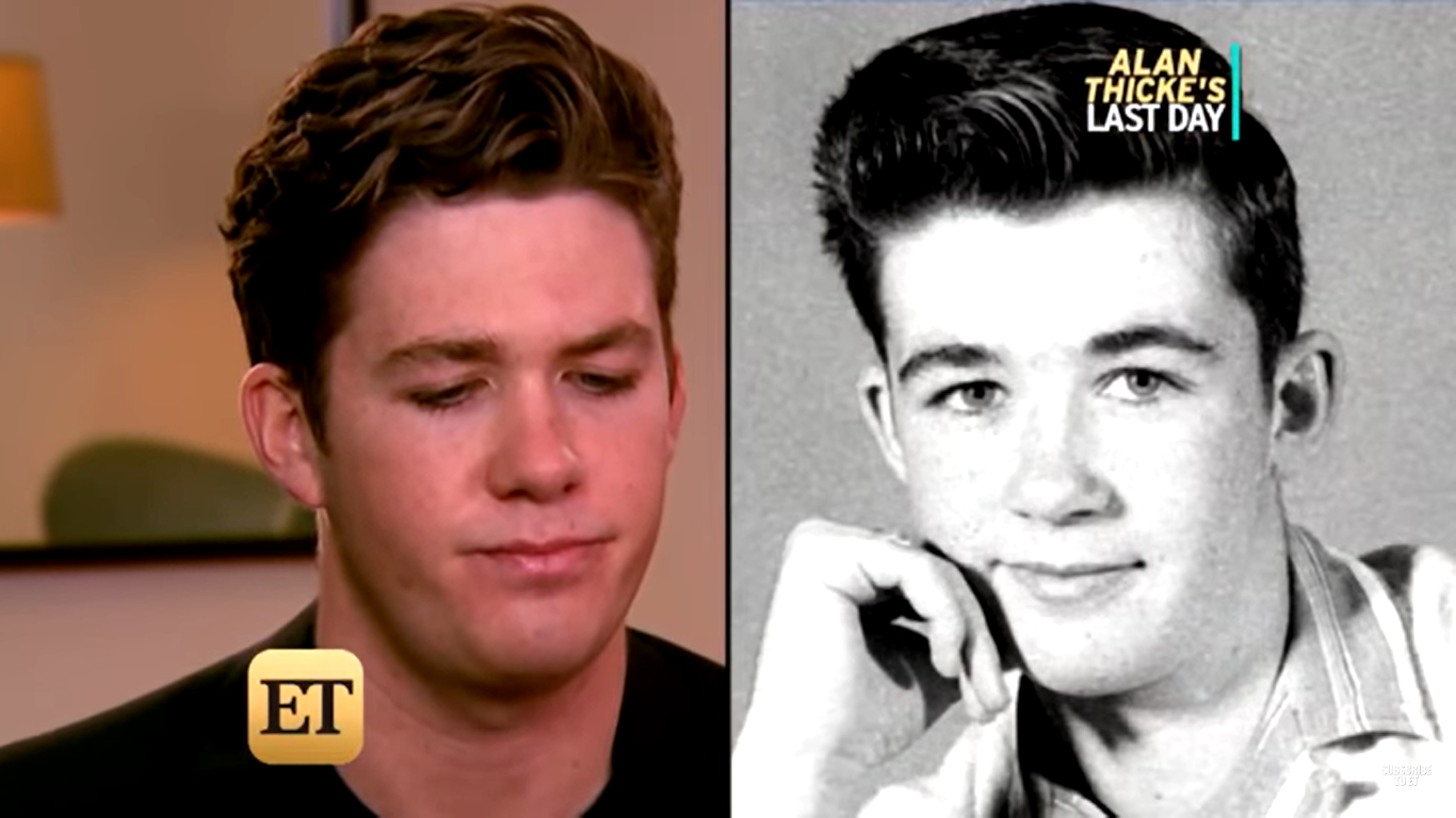 Carter Thicke looks a lot like his father Alan Thicke when he was younger | Source: YouTube/EntertainmentTonight