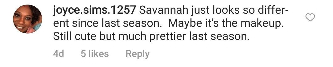Fans' comment on Savannah Chrisley's Instagram post from July 18, 2021 | Photo: Instagram/savannahchrisley