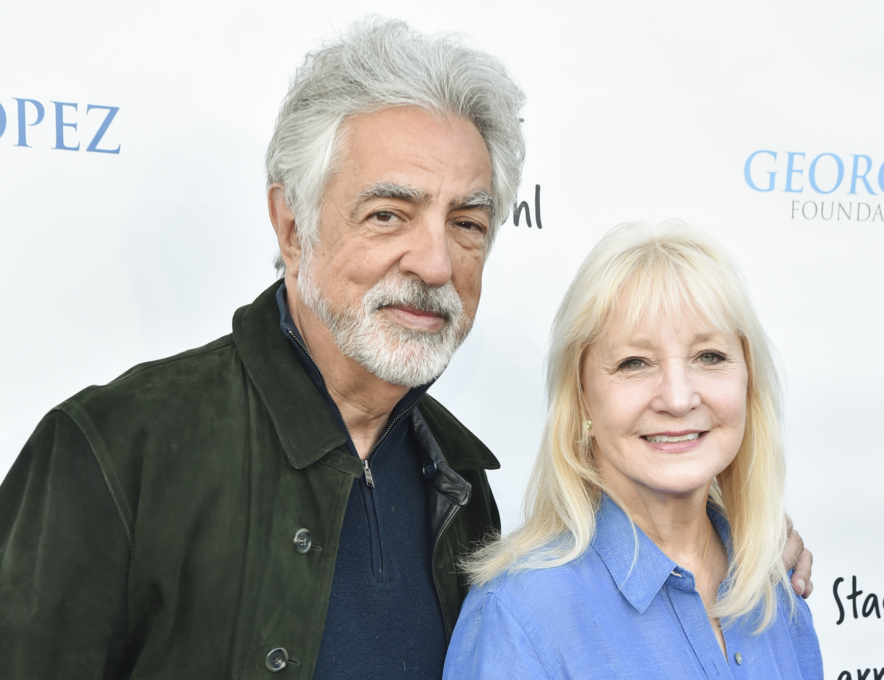 Joe Mantegna and Arlene Vhrel at George Lopez Foundation's 15th Annual Celebrity Golf Tournament in Los Angeles, California on May 1, 2022 | Source: Getty Images