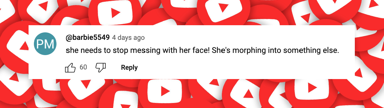 A netizen's comment on Jennifer Aniston's appearance on "Jimmy Kimmel Live," posted on October 4, 2024 | Source: YouTube.com/EntertainmentTonight