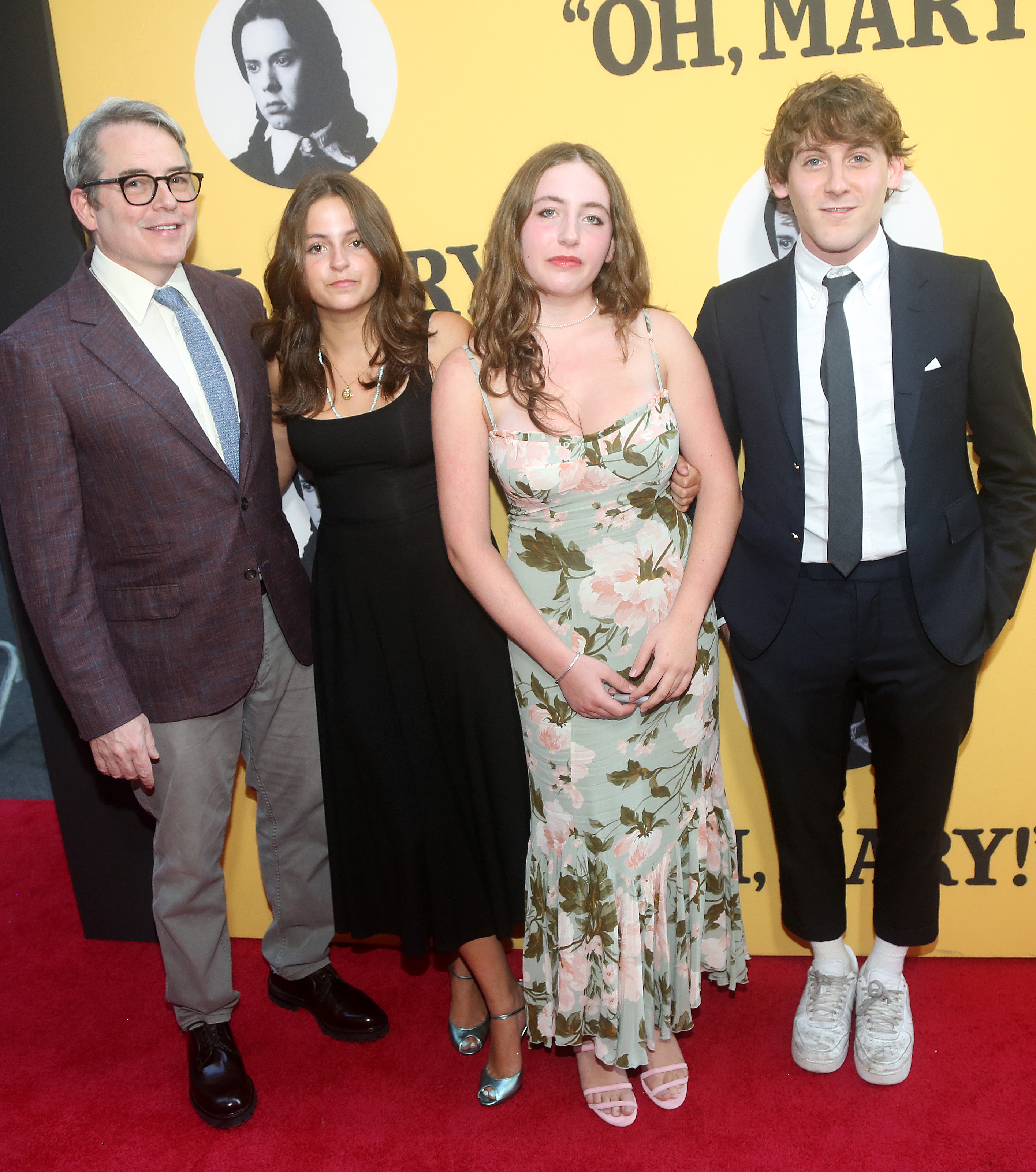 Matthew, Marion, Tabitha, and James Broderick attend the opening night of "Oh, Mary" on Broadway at The Lyceum Theatre in New York City on July 11, 2024. | Source: Getty Images