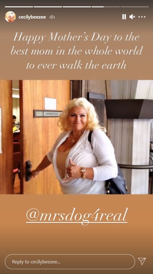Cecily Chapman shares a Mother's Day message to her late mother Beth Chapman | Photo: Instagram Story/cecilybeezee