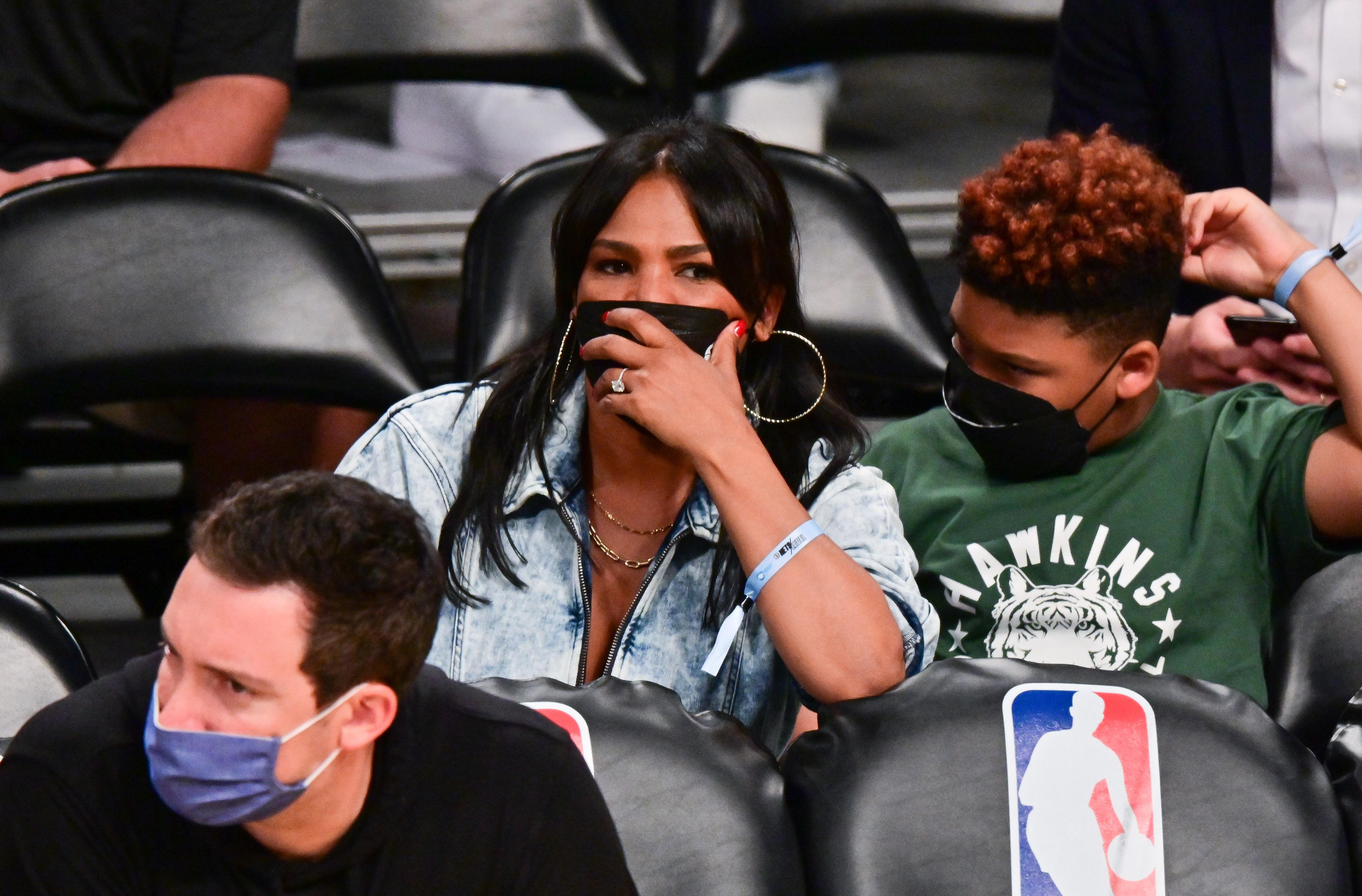 Nia Long and Kez Sunday Udoka at the Brooklyn Nets vs Milwaukee Bucks game at Barclays Center of Brooklyn on June 15, 2021 in New York City. | Source: Getty Images