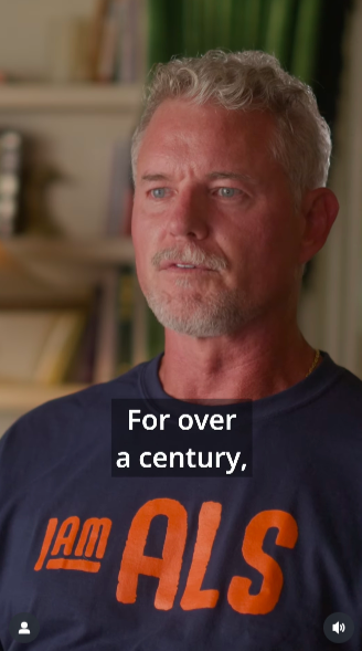 Eric Dane speaking about ALS in collaboration with the I Am ALS organization, posted on September 15, 2025. | Source: Instagram/iamalsorg and realericdane