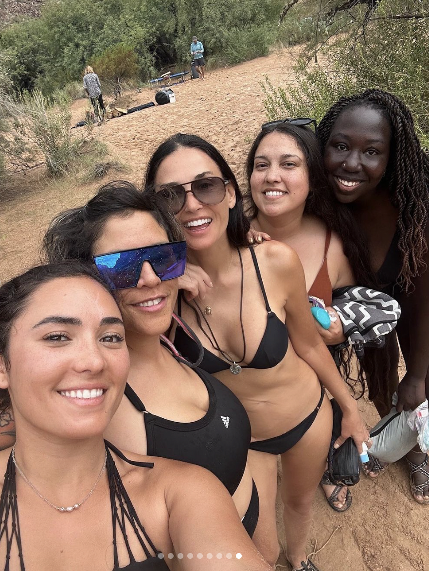 Demi Moore during a Colorado River trip, dated October 2023 | Source: Instagram/DemiMoore