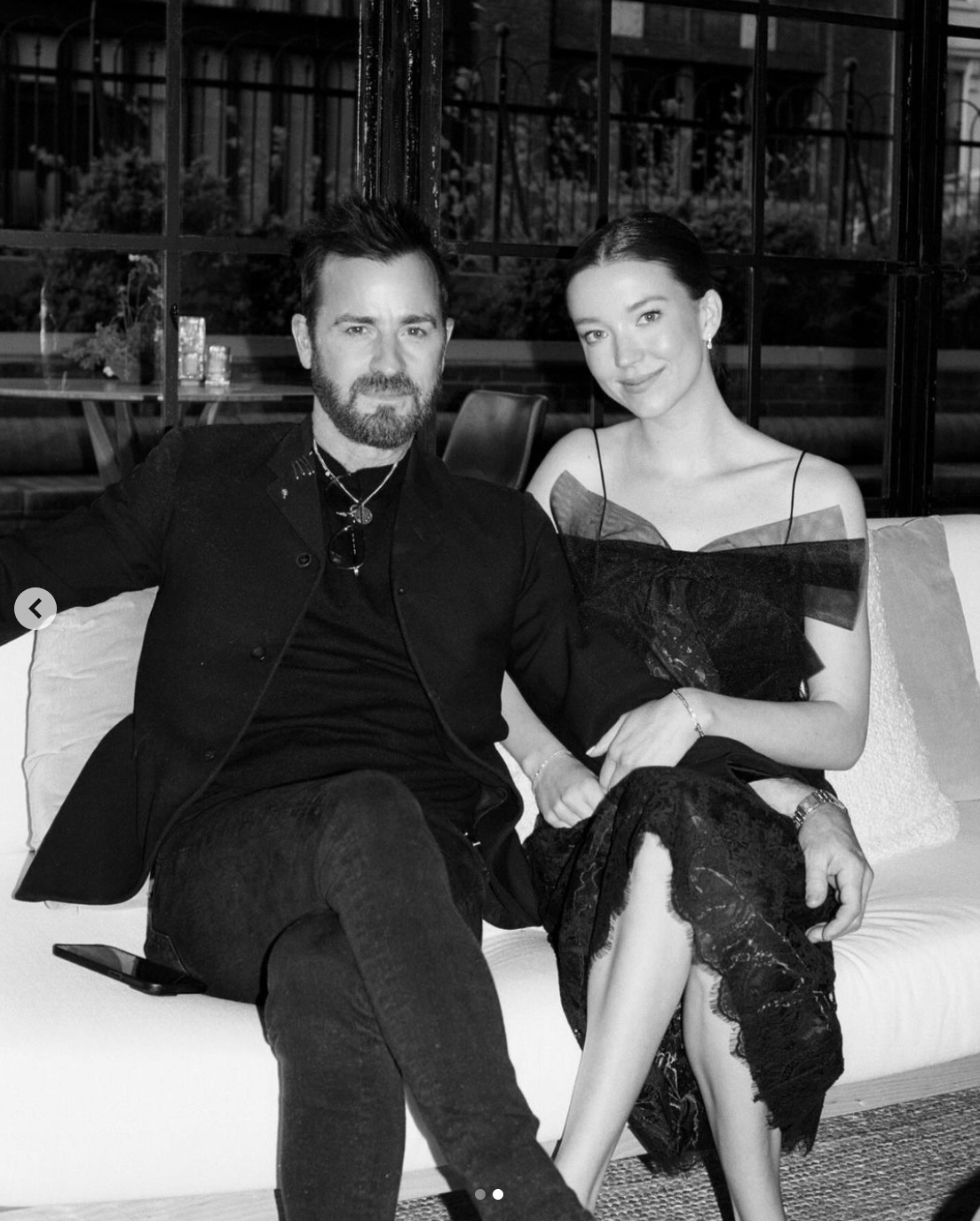 Justin Theroux and Nicole Brydon Bloom on a date night | Source: instagram/n.brydonbloom