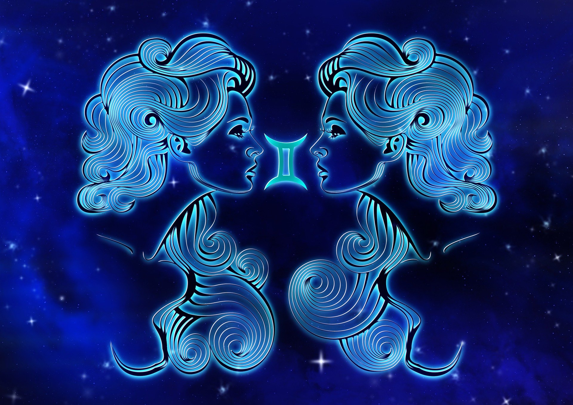 An illustration of a Gemini star sign | Source: Pixabay 