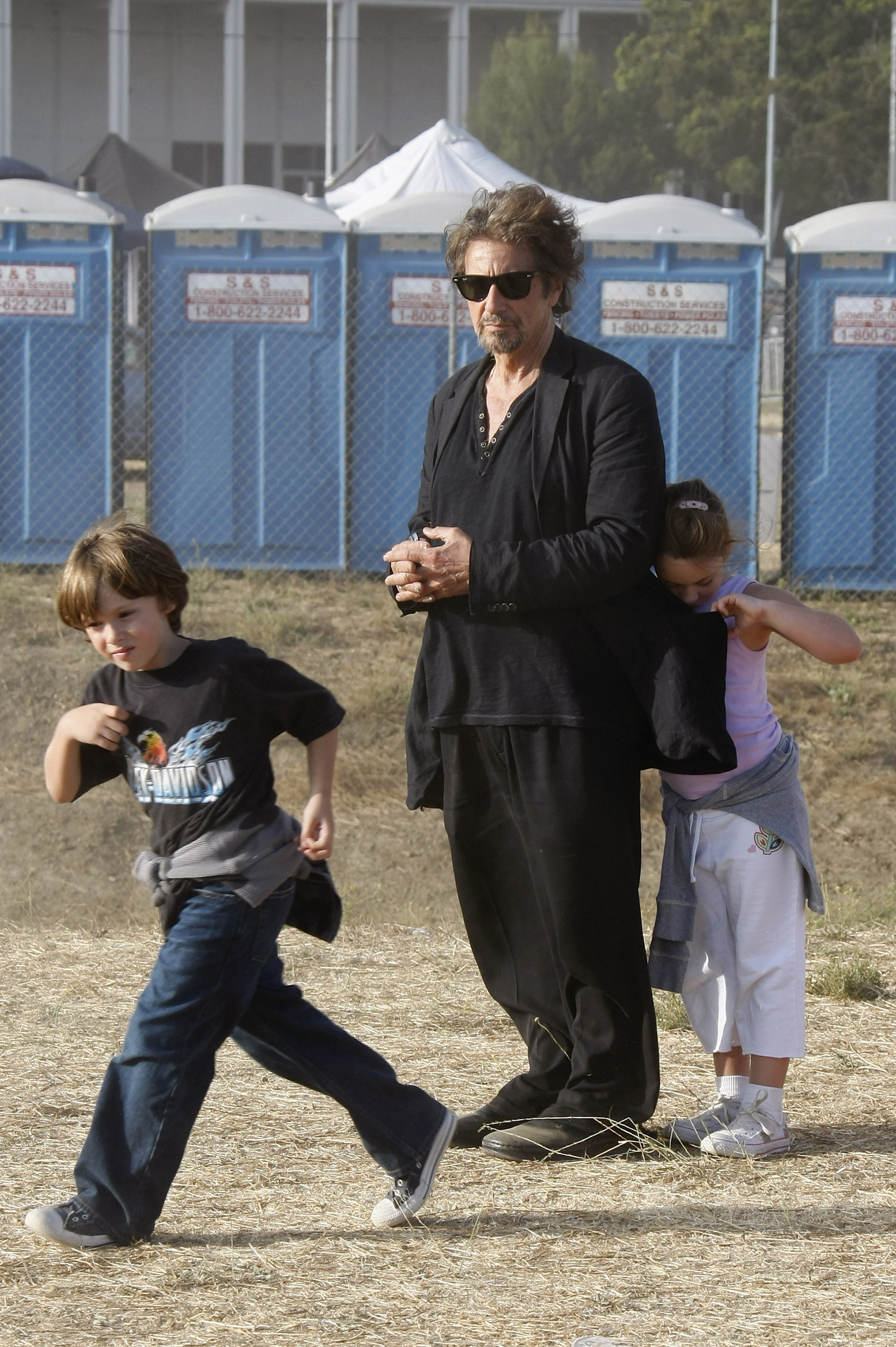 Al Pacino (C), his son Anton James (L) and his daughter Olivia Rose (R) are seen at the Malibu Fair on August 31, 2008 in Malibu, California | Source: Getty Images