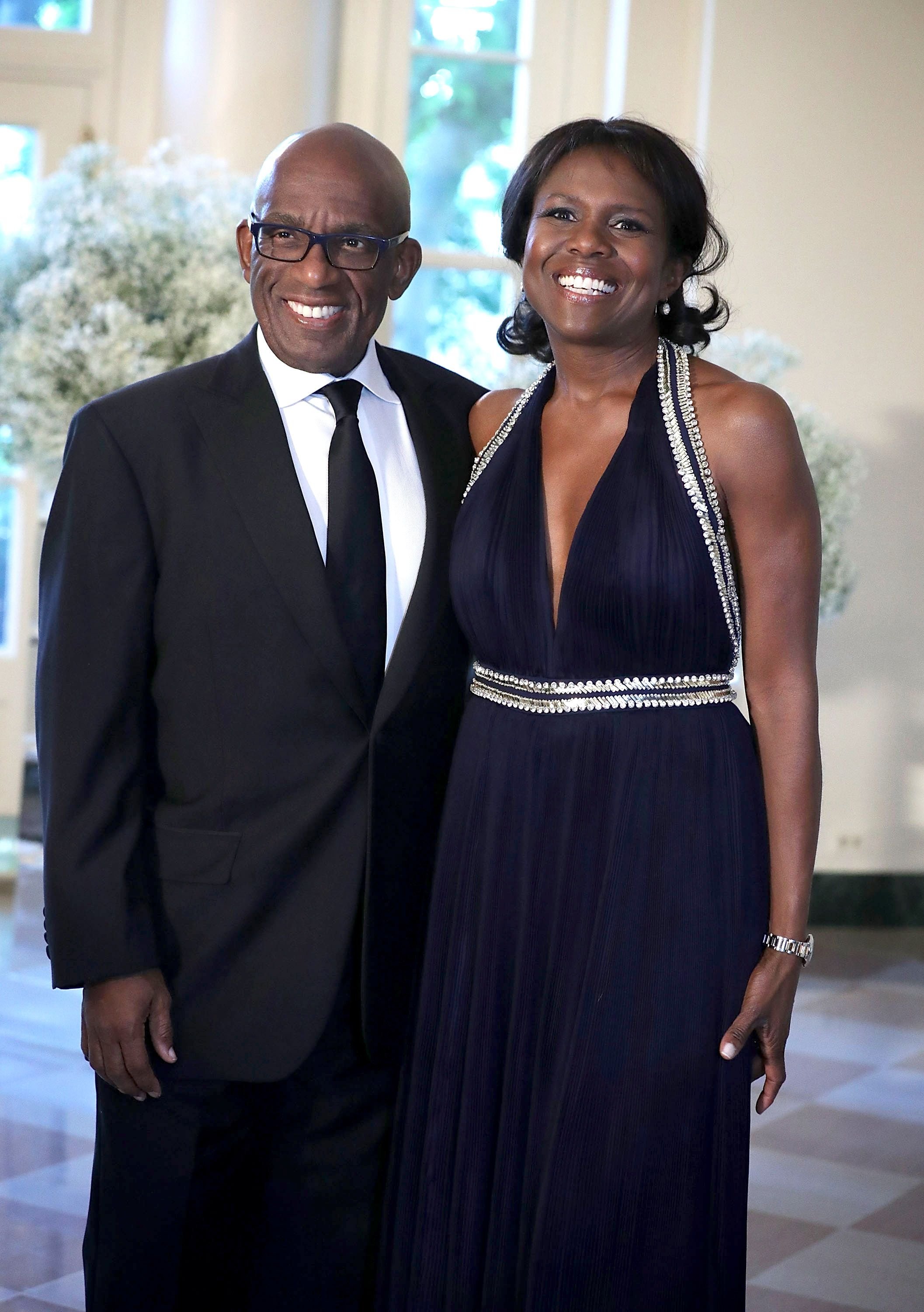 Al Roker and his wife Deborah Roberts arrive at a Nordic State Dinner May 13, 2016 at the White House in Washington. | Photo: Getty Images.
