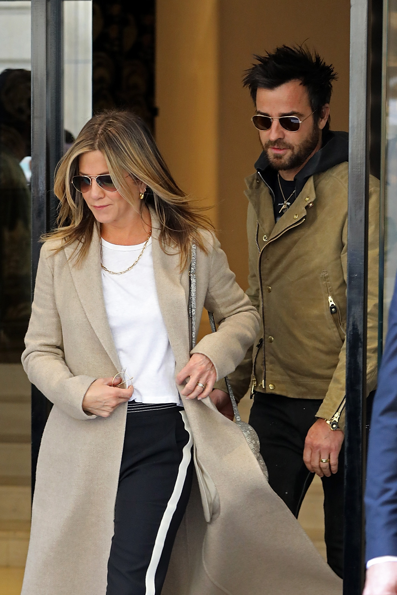 Jennifer Aniston and Justin Theroux spotted in Paris, France, on April 12, 2017. | Source: Getty Images