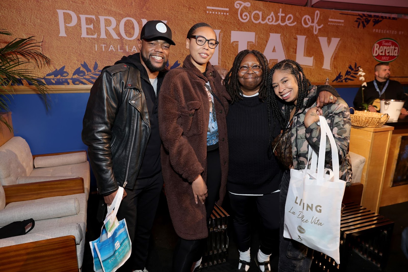 Rosario Salvador, Jerzey Kennedy Dean, Whoopi Goldberg, and Amara Skye Martin at the Food Network New York City Wine & Food Festival on October 14, 2022. | Source: Getty Images