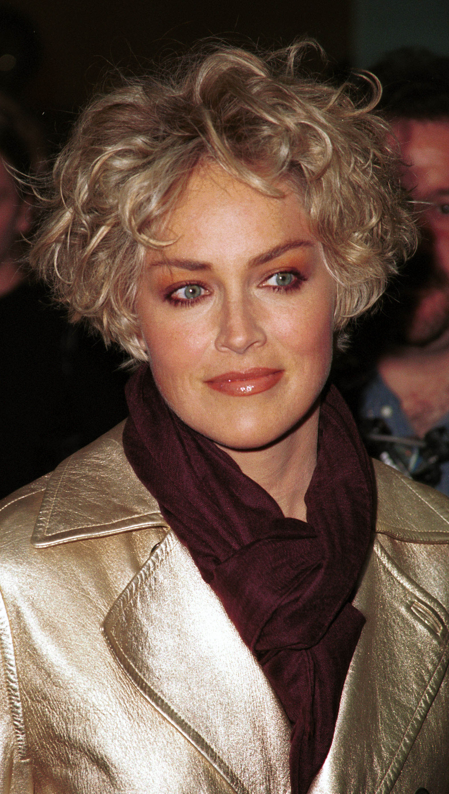 Sharon Stone attends a high-profile New York event supporting amfAR's Campaign for AIDS Research, pairing a chic metallic look with the poise and confidence that had become her signature on the social and philanthropic scene.