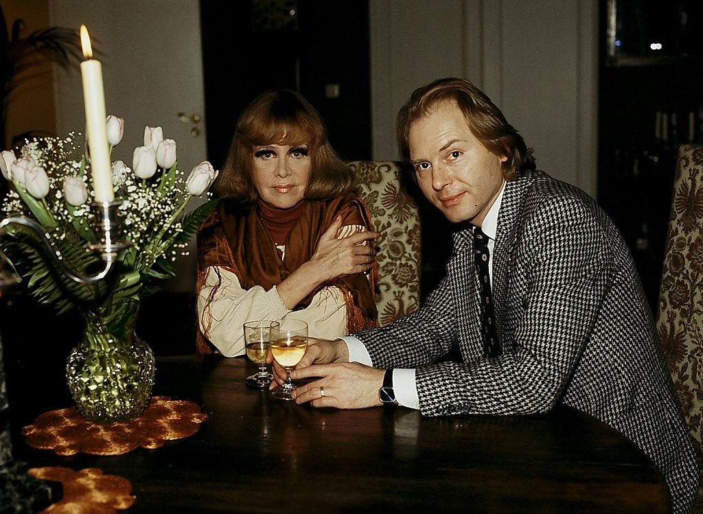 Die Schauspielerin Hildegard Knef mit Ehemann Paul von Schell, - ca 70er Jahre. (Foto von Sticha) I Quelle: Getty Images