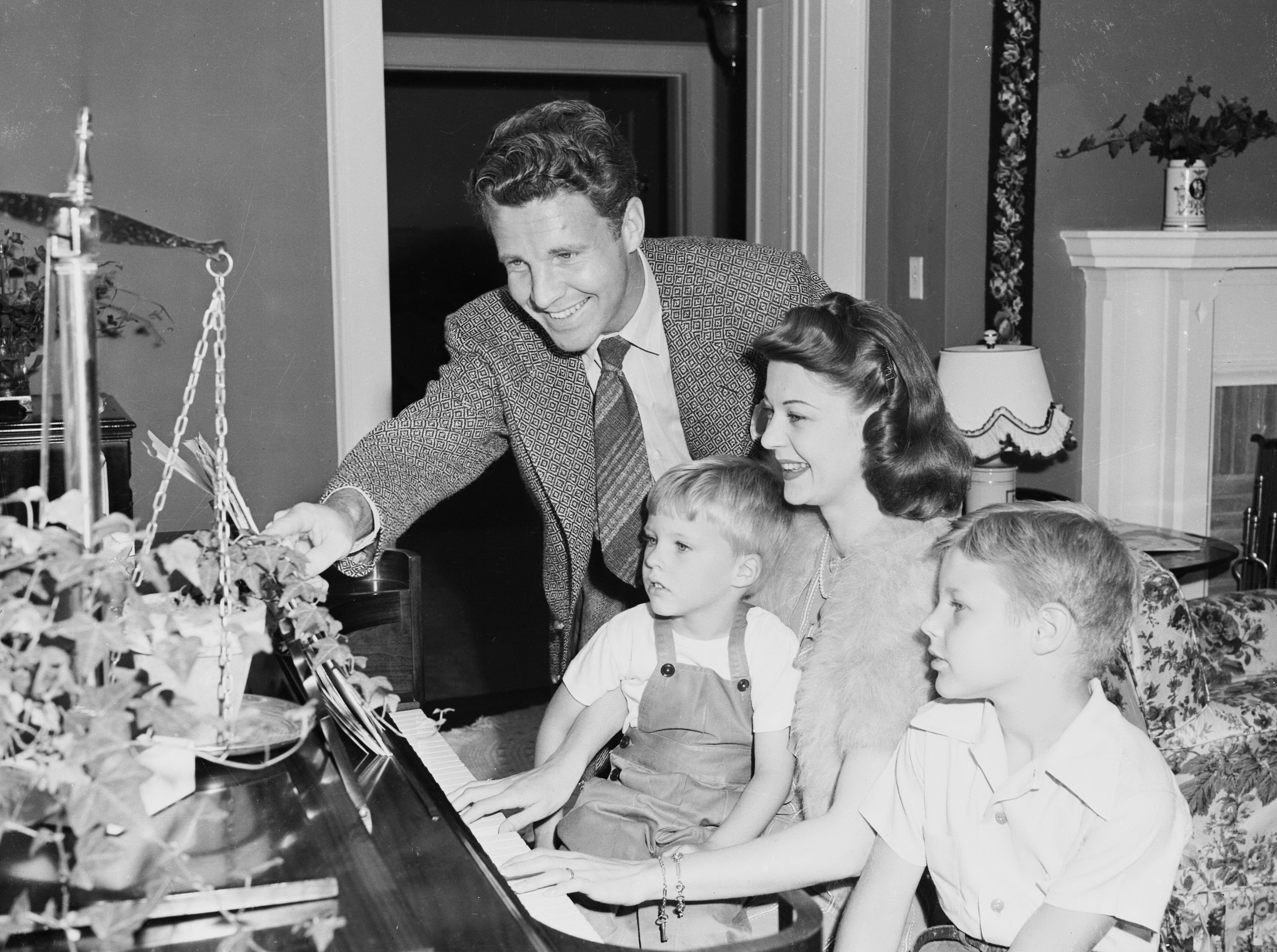 Ozzie and Harriet Nelson photographed at home with their sons Ricky and David on June 15, 1944, in Los Angeles, California. | Source: CBS/Getty Images