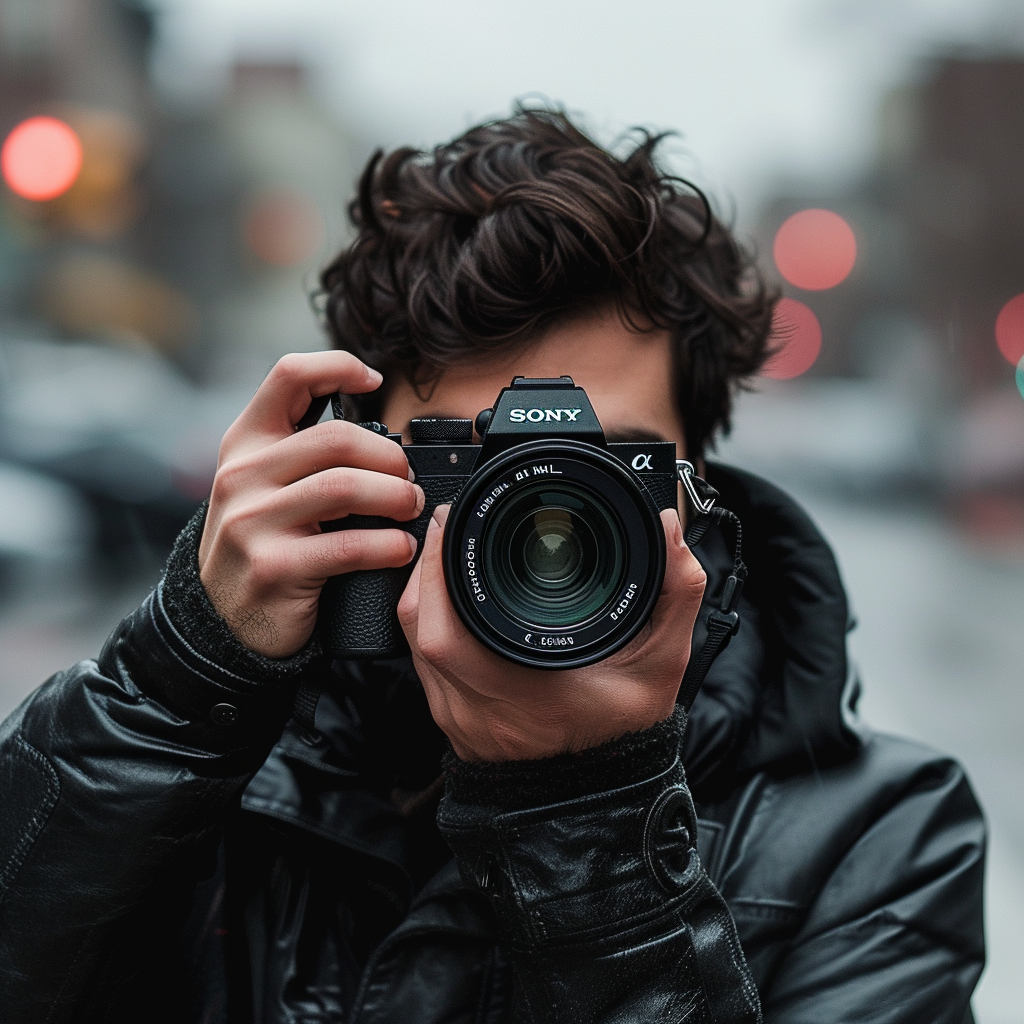 A man holding a camera | Source: Midjourney