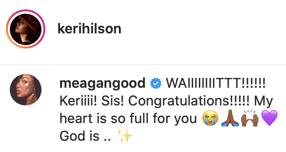 Meag G's comment on Keri Hilson's post. | Source: Instagram/Keri Hilson