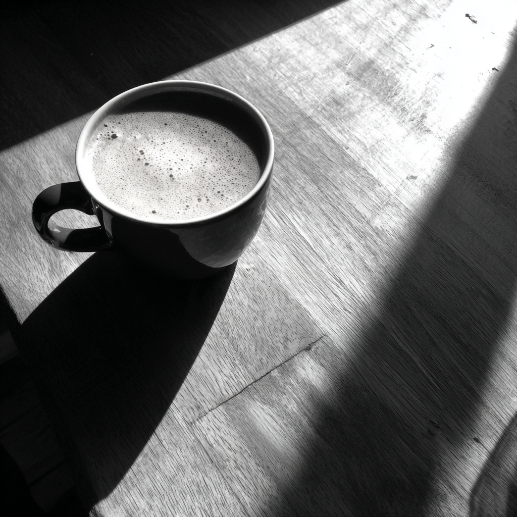 A cup of coffee on a table | Source: Midjourney