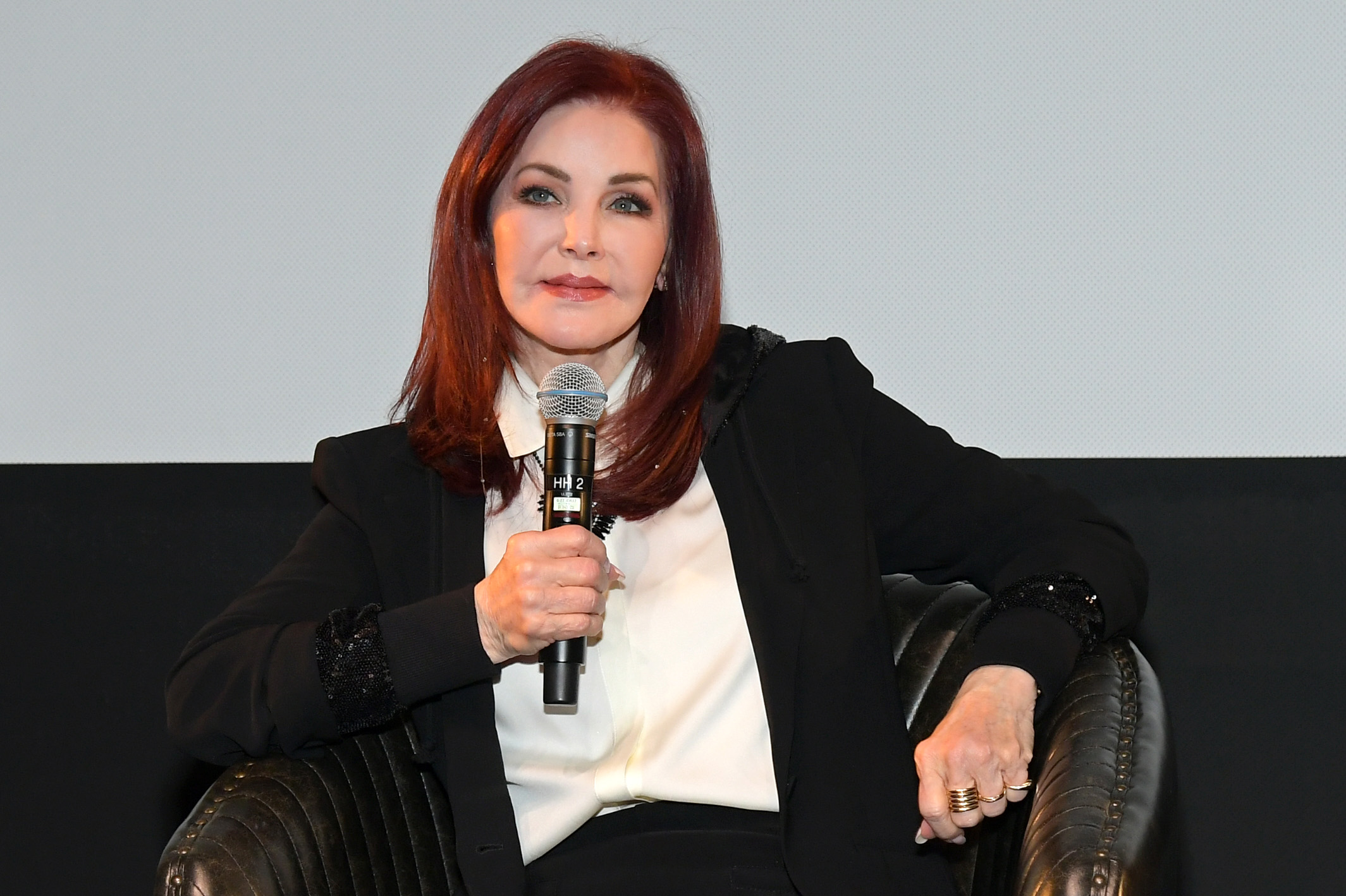 Actress Priscilla Presley speaks onstage during Agent Elvis ATAS Official at Netflix Tudum Theater on March 7, 2023 in Los Angeles, California | Source: Getty Images