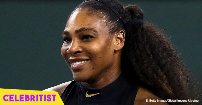 Serena Williams' baby daughter steals hearts in purple shorts & matching socks in photo with mom