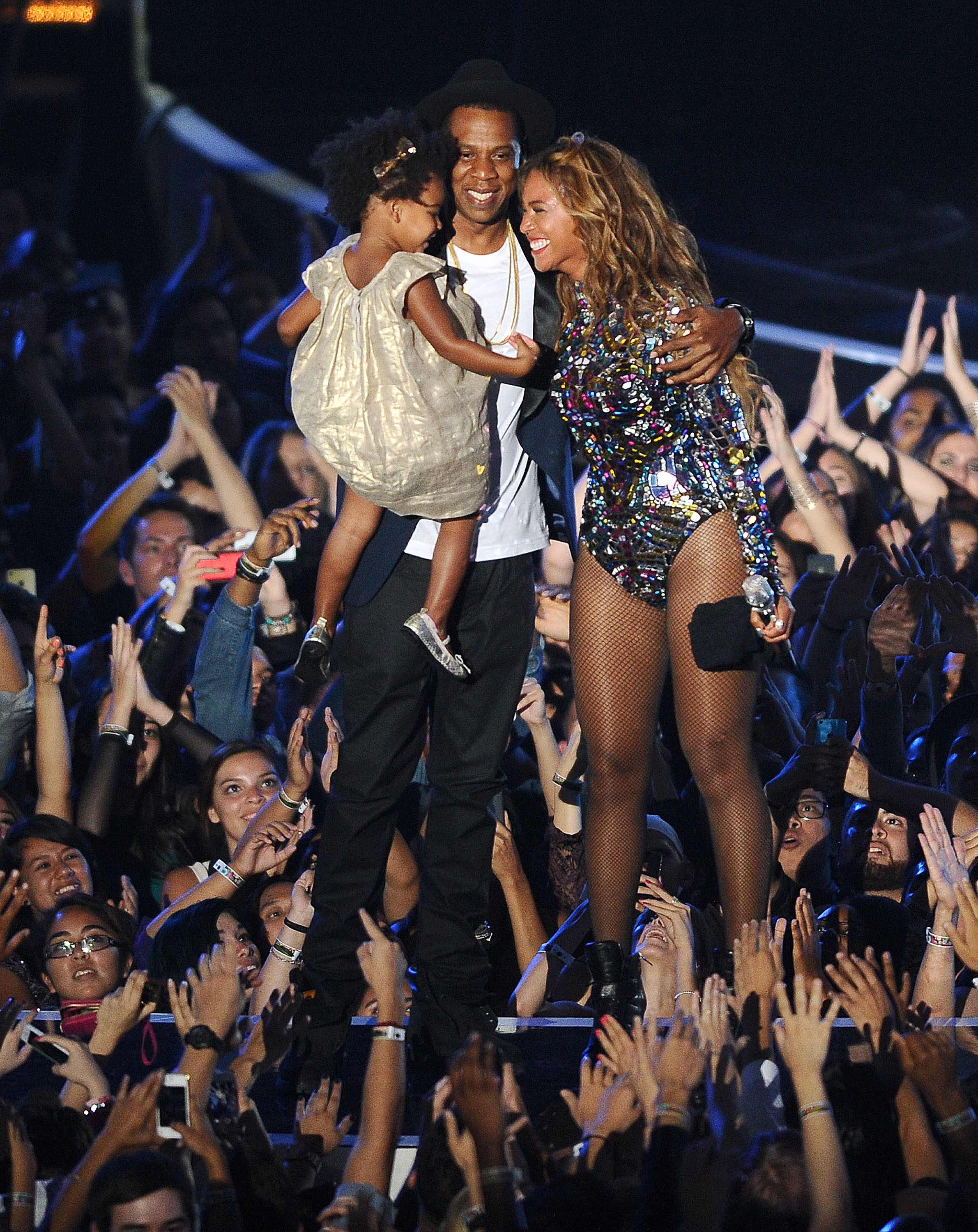 Jay-Z, Beyonce and Blue Ivy Carter on August 24, 2014 in Inglewood, California. | Source: Getty Images