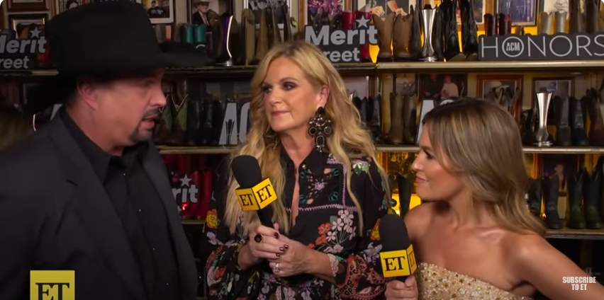 A screenshot Trisha Yearwood and Garth Brooks in an interview with Entertainment Tonight from a video posted on August 22, 2024 | Source: YouTube/@EntertainmentTonight