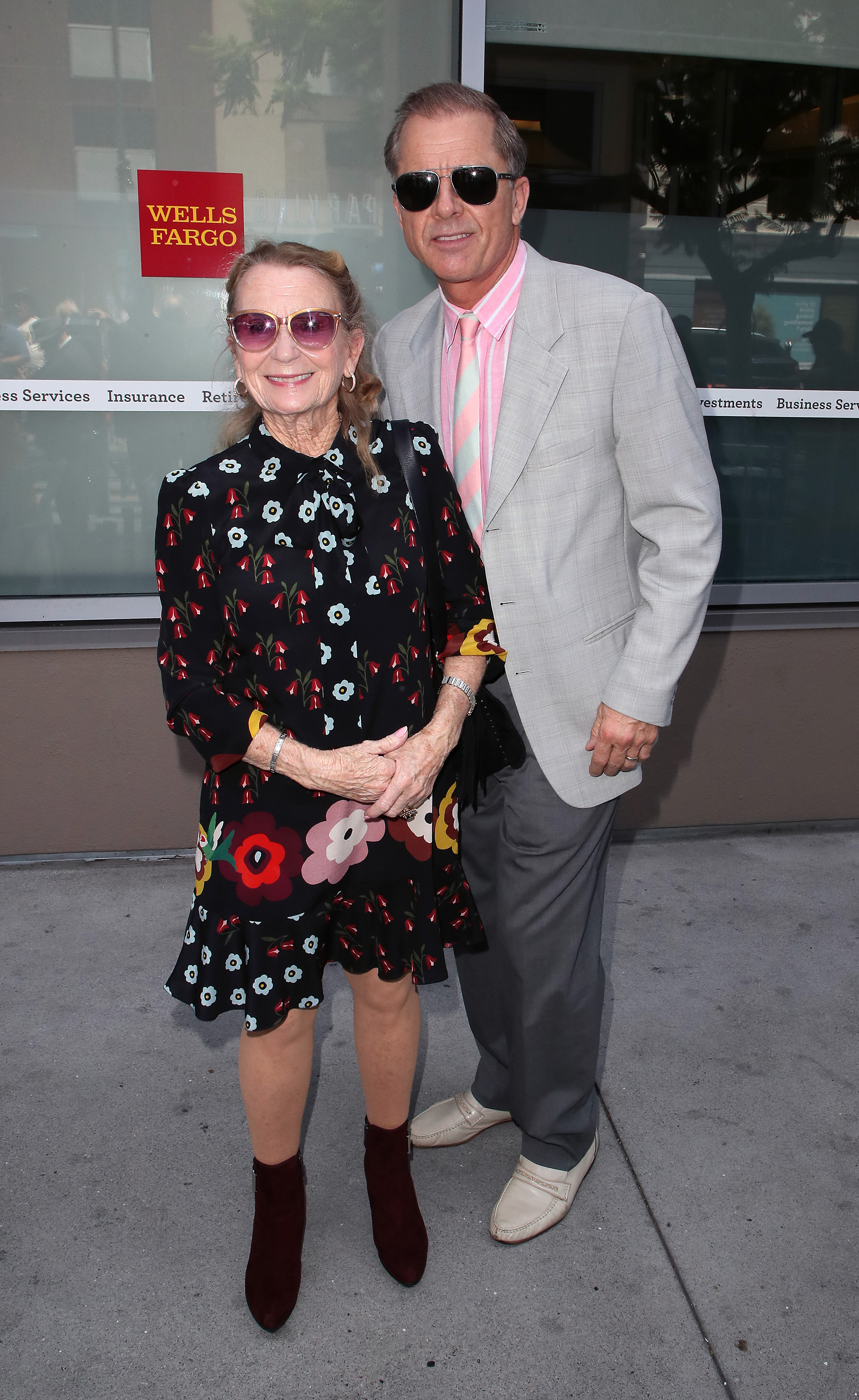The actress and Maxwell Caulfield attend Stacy Keach being honored with a Star on the Hollywood Walk of Fame on July 31, 2019, in Hollywood, California. | Source: Getty Images