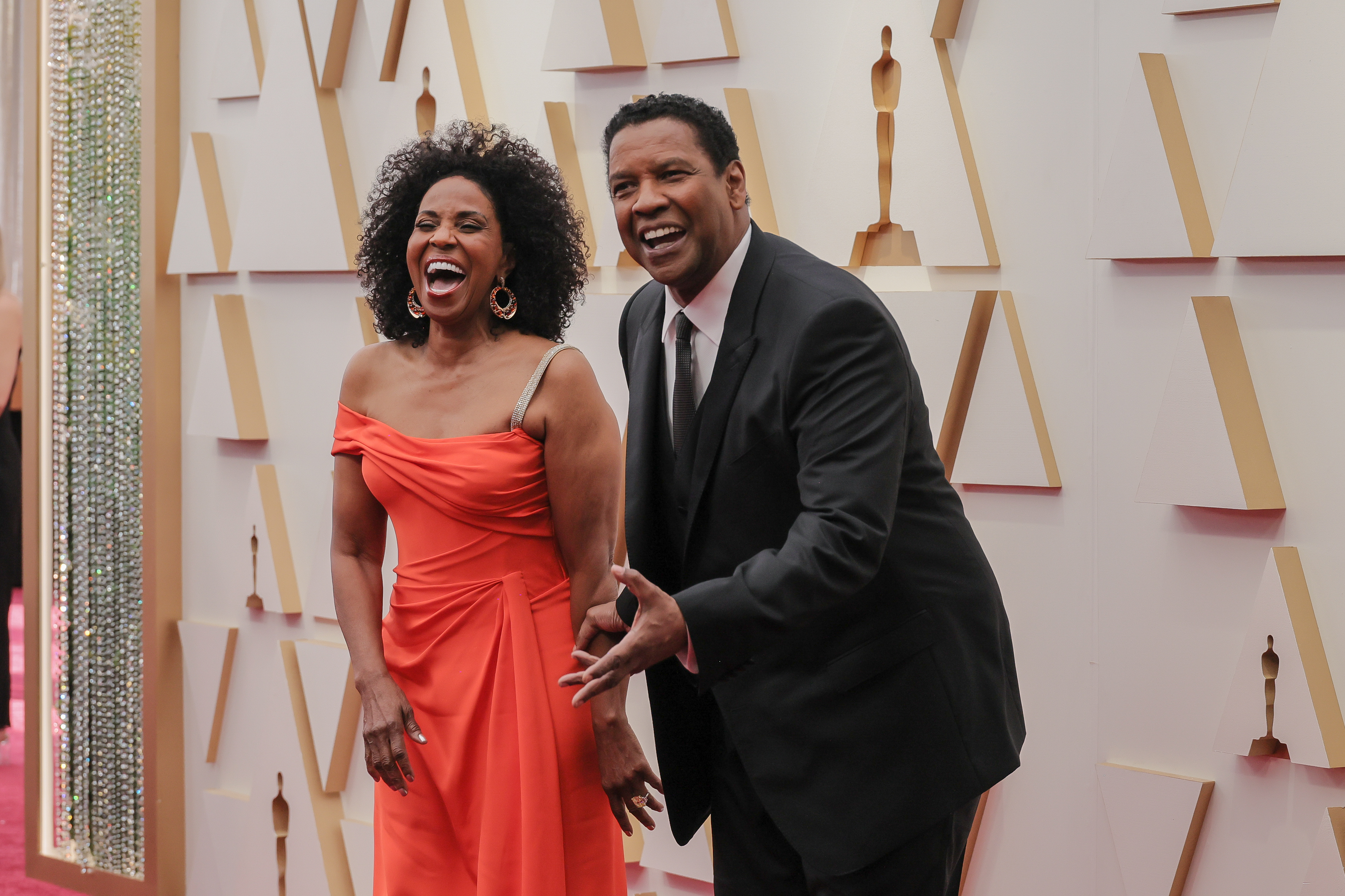 Pauletta Washington and Denzel Washington in Hollywood, California on March 27, 2022 | Source: Getty Images