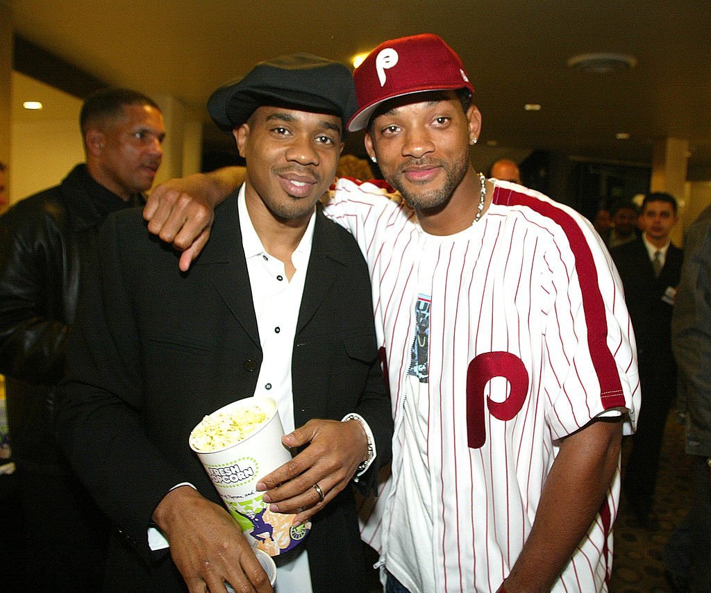 Duane Martin and Will Smith at the premiere of Martin's film, "Deliver Us From Eva" in Hollywood on January 29, 2003. | Source: Getty Images