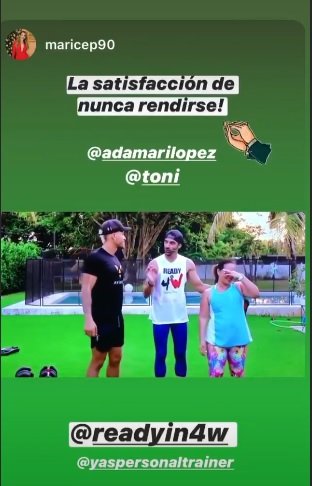 Captura de pantalla de las historias de Toni Costa en Instagram. | Foto: Instagram /Toni