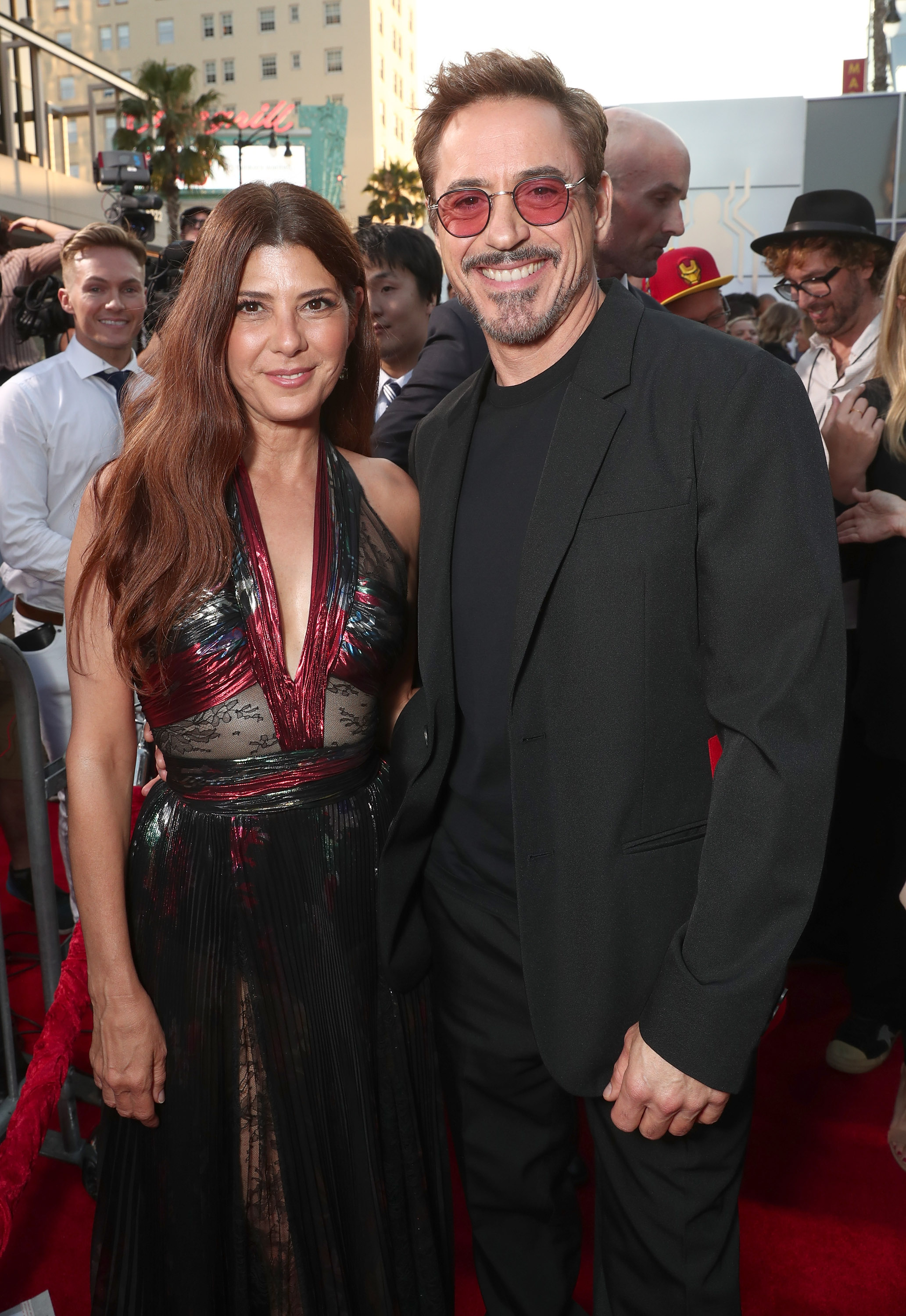 Marisa Tomei and Robert Downey Jr. at the premiere of "Spider-Man: Homecoming" at TCL Chinese Theatre on June 28, 2017 in Hollywood, California. | Source: Getty Images