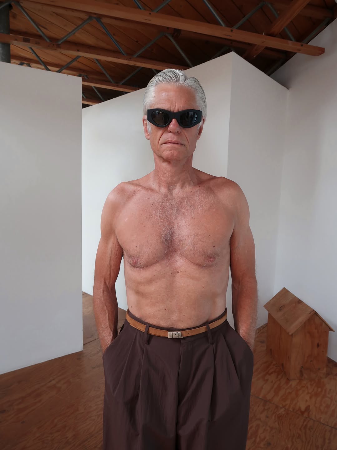 Harry Hamlin poses topless in a campaign for ERL, dated May 26, 2026 | Source: Instagram/erl