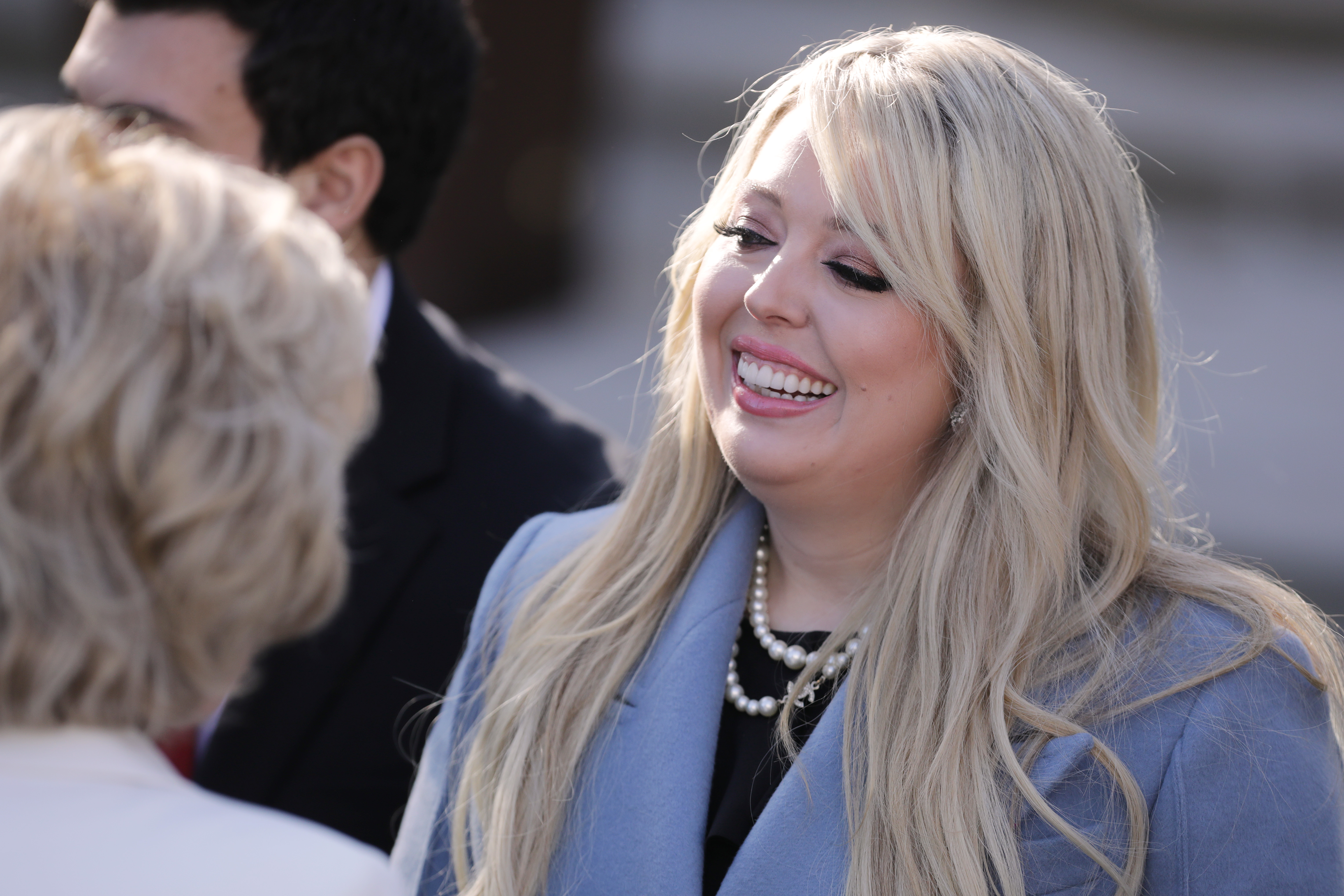 Tiffany Trump greets guests during the National Thanksgiving Turkey pardoning event in the Rose Garden of the White House November 26, 2019 in Washington, DC | Source: Getty Images